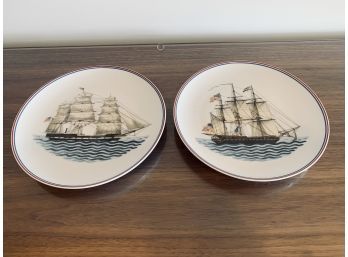 Pair Of Mottahedeh Our Maritime Heritage Collectible Plates