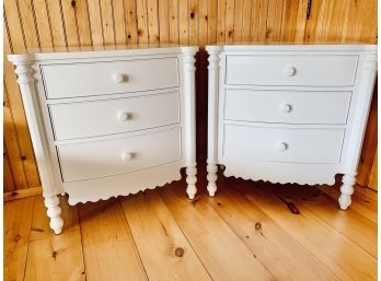 Pair Of White Somerset Bay Dressers - 3 Drawers
