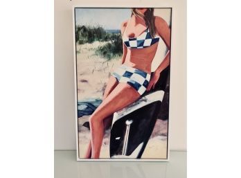 Framed Girl In Bikini Print On Canvas From One Kings Lane