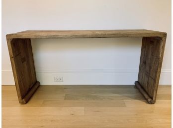 Rustic Barnwood Wood Console Table