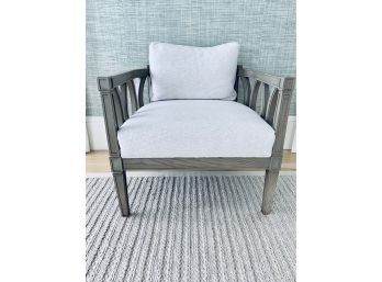 Single Bernhardt Arm Chair With Cream Boucle Fabric
