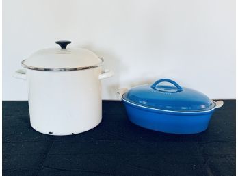 2 Pieces Of Le Creuset - Stockpot And Covered Casserole