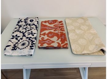 Collection Of 3 Madeline Weinrib Pillow Coveres And Sommers Outdoor Fabric