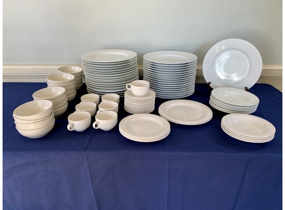 Collection Of White Ceramic Dinnerware