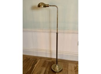 Single Brass Adjustable Height Standing Lamp