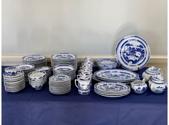 Collection Of Blue And White Chinese Export Ceramic Dinner Ware
