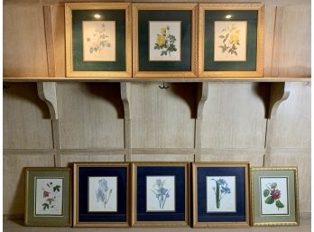 Collection Of 3 Sets Of Framed Floral Botanicals