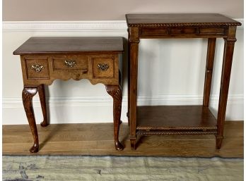 Collection Of 2 Antique Wood Side Tables
