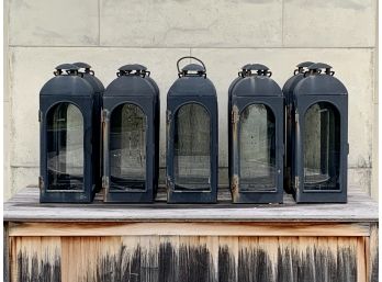 Collection Of 10 Restoration Hardware Duomo Cast  Iron Lanterns - Large 25tall