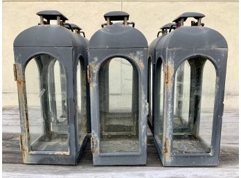 Collection Of 6 Restoration Hardware Medium Duomo Cast  Iron Lanterns