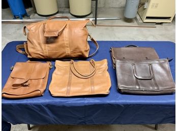 Collection Of Brown Coach Leather Bags