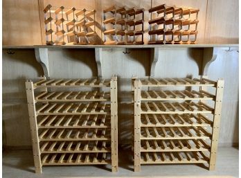 Pair Of Freestanding Wood Wine Racks