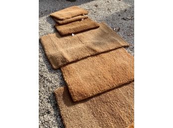 Collection Of 7 Coco Mats - Assorted Sizes - Used Condition