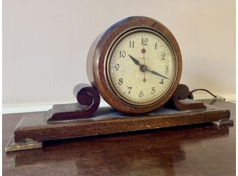 Antique General Electric Wooden Desk Clock