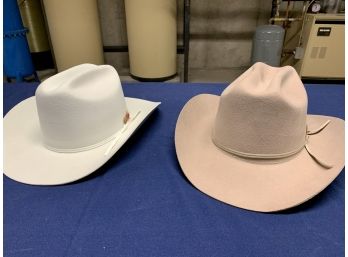 Pair Of Cowboy Hats From Arnold Hatters In NYC - Size Large