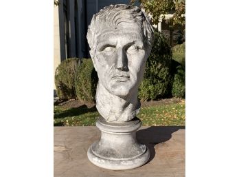 Composite Bust Of A Man (looks Like Concrete)