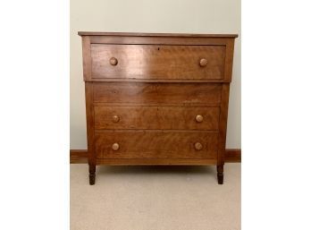 Antique 4 Drawer Dresser - 2 Pulls Are Present But Not Attached