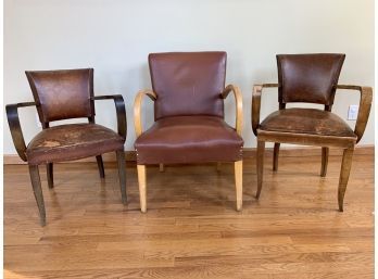 Collection Of 3 Leather Armchairs