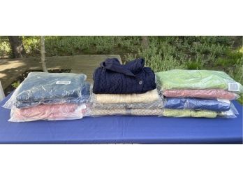 Set Of 12 Irish Knit Merino Wool Sweaters - Size Women's XXL