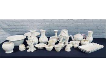 Collection Of 26 Belleek Pottery