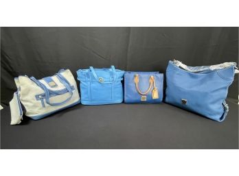 Collection Of 4 Blue Dooney And Bourke Bags - 2 Brand New, 2 Lightly Used