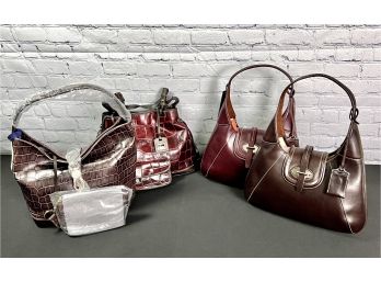 Collection Of 4 Brown Leather Dooney And Bourke Bags