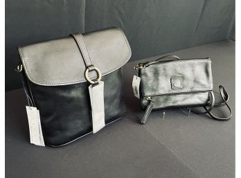2 Black Dooney And Bourke Leather Bags - Brand New