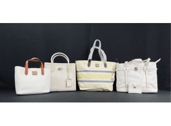 Collection Of 4 Dooney & Bourke Bags - White - Brand New