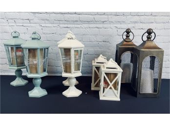 Collection Of 8 Metal Lanterns - All Remote Control Battery Operated - Brand New