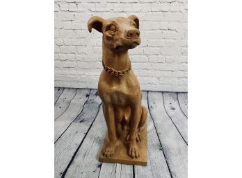 Terra Cotta Dog Statue