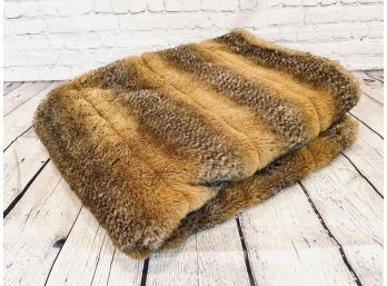 Scully And Scully Faux Fur Wool Throw Blanket  - Retails $1250.00