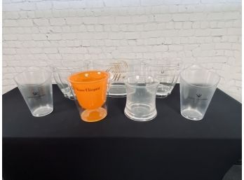 Collection Of 7 Lucite Champagne Buckets