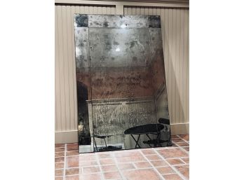 Large Contemporary Mirror With Distressed Glass - Lauren Copen Antiques - $2600.00