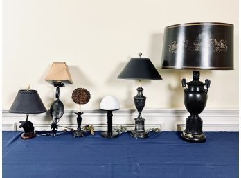 Collection Of Metal Table Lamps And 1 Sconce