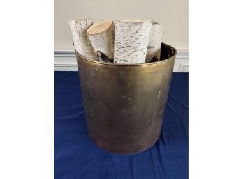Copper Cylinder With Birch Logs