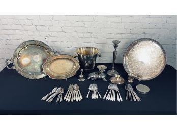 Collection Of Pewter And Silver Plate