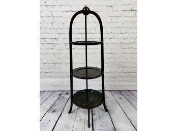 Antique Wooden Plate Stand