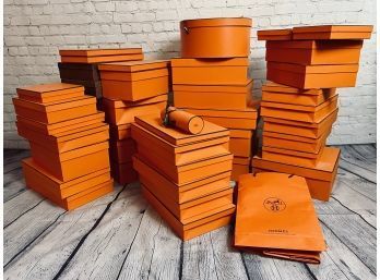 Large Collection Of Hermes Boxes And Bags