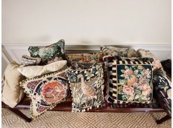 Collection Of Needlepoint Pillows