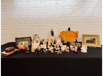 Collection Of Pigs - Metal, Ceramic And Wood