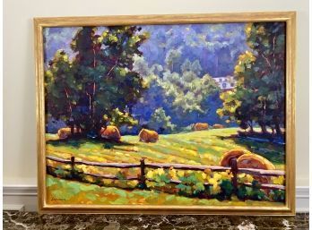 Framed Signed Oil On Canvas - Shannon Smith - Blue Ridge Landscape
