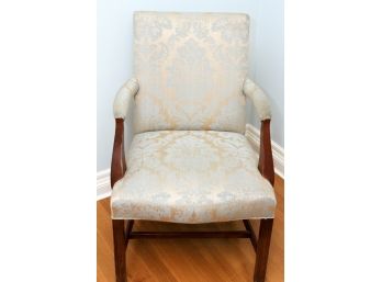 Anthony Lawrence - Belfair Chair - Grey Blue Damask Fabric