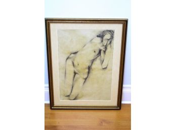 Charcoal Nude Signed By Valery Konevin