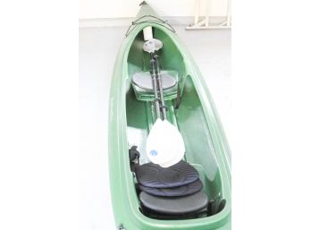 Green Perception Kayak - Swifty II With 2 Paddle And Adult Lifejackets