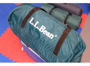 Lot Of LL Bean Camping Equipment - Tent, Sleeping Bags, Cooler, And Sleeping Pads