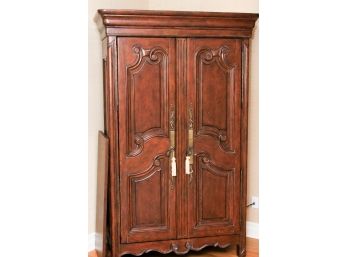 Beautiful Clothing/Entertainment Armoire With Bar And 2 Shelves