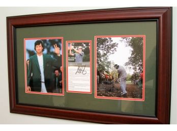 Signed Bubba Watson Photos In Mounted On Wood