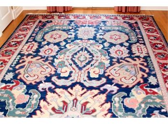 Flat Weave Oriental Rug - Reds, Greens, Blues - 8' By 10' - Nourison