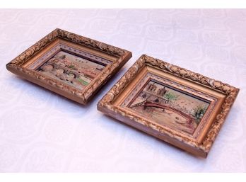 Pair Of Small Oil Paintings - Signed S. Rose - Bridge Scences