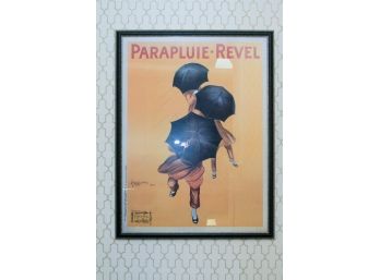 Vintage Style Framed  French Poster - Parapluie - Revel
